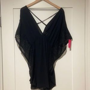 Black swimsuit coverup size M